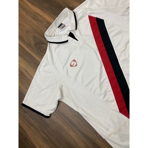 VTG Y2K RETRO Nike Soccer striped collared performance soccer jersey polo, XL - Picture 2 of 6